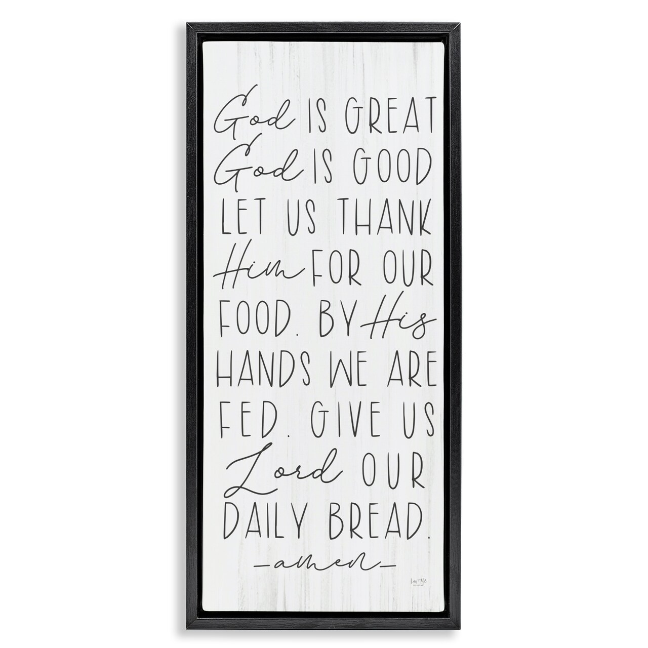 Stupell Industries God Is Great & Good Floating Frame, design by Lux + Me Designs